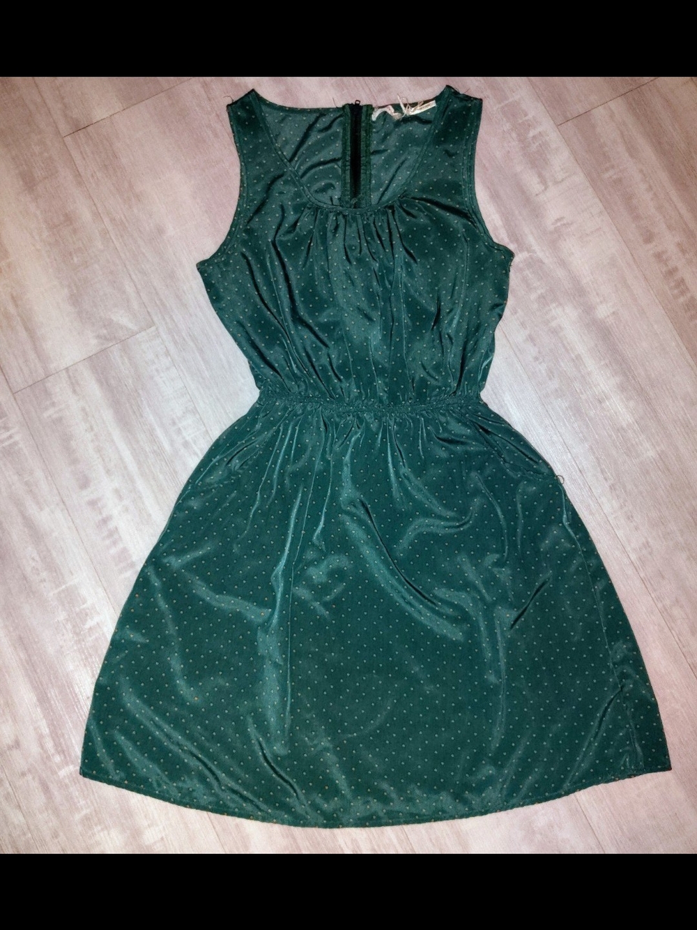 Juniors Green And Gold Heart Mini Dress